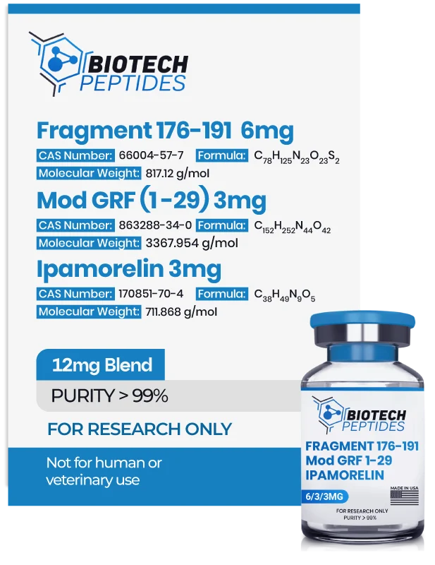 Fragment 176-191 & Mod GRF 1-29 & Ipamorelin Blend (12mg)